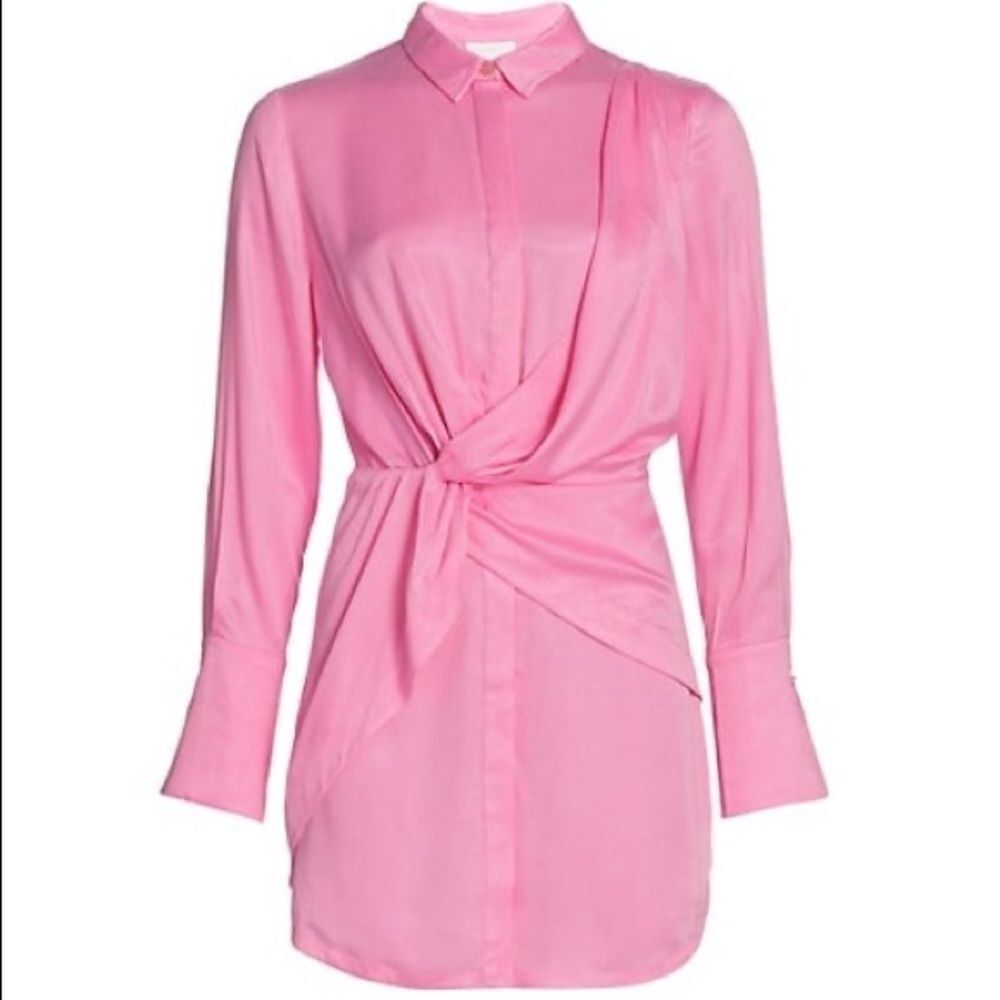 Acler Evelyn Draped Shirt Dress Us 6 $370